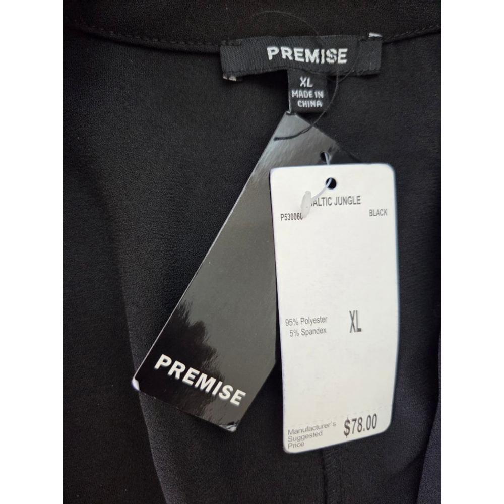 Women's Premise Black Draped Blazer XL - Picture 2 of 2